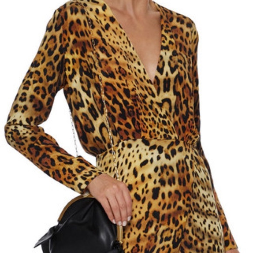 Cushnie leopard mini dress size 0